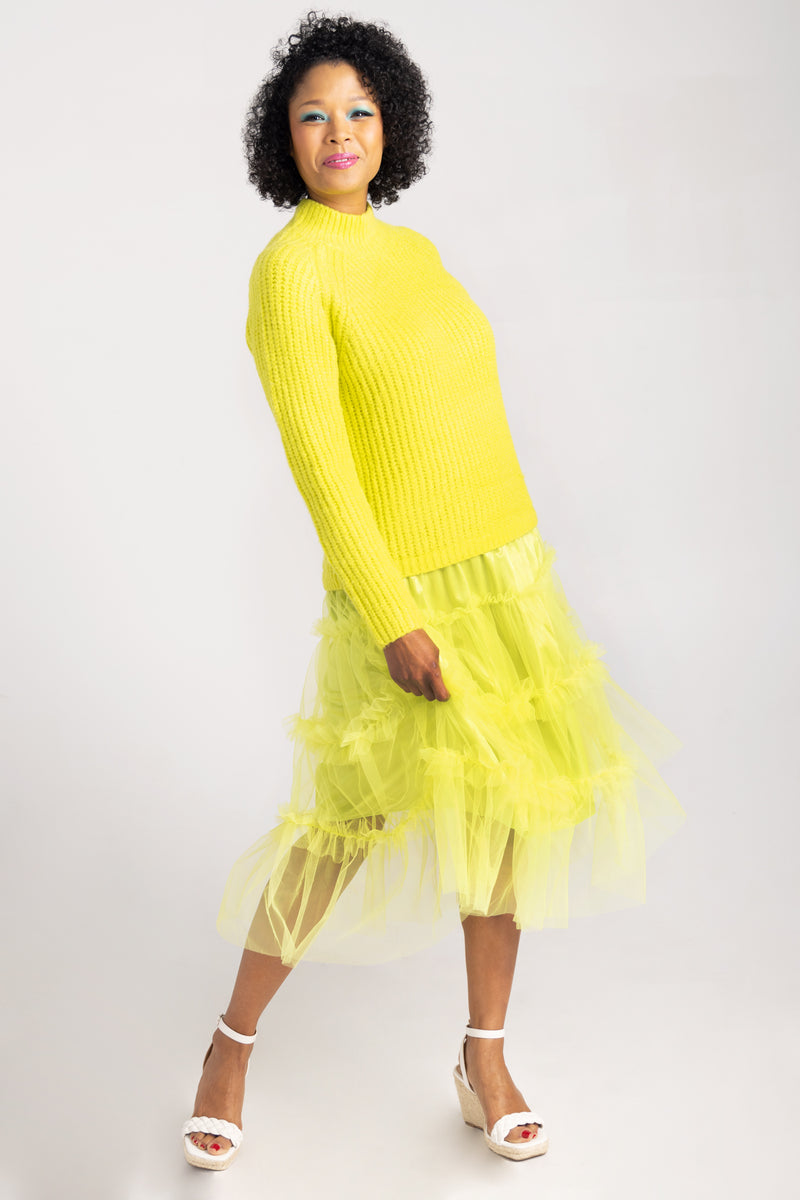 tulle sweater dress