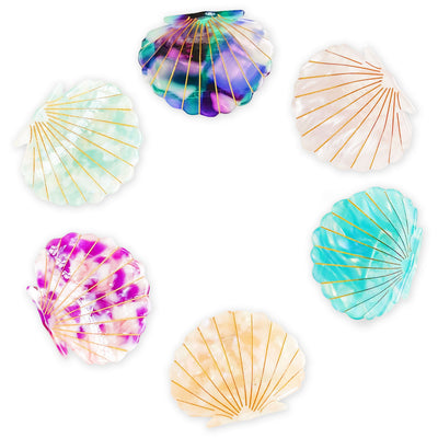 Amara's Enchanted Forest AEF Adorro Seashell French Style Claw Clip Medium Mermaid Ocean Sea Theme Summer Hair Accessories Eco Friendly Eco-Friendly Cellulose Ethical Small Business