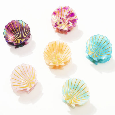 Amara's Enchanted Forest AEF Adorro Seashell French Style Claw Clip Small Mermaid Ocean Sea Theme Summer Hair Accessories Eco Friendly Eco-Friendly Cellulose Ethical Small Business